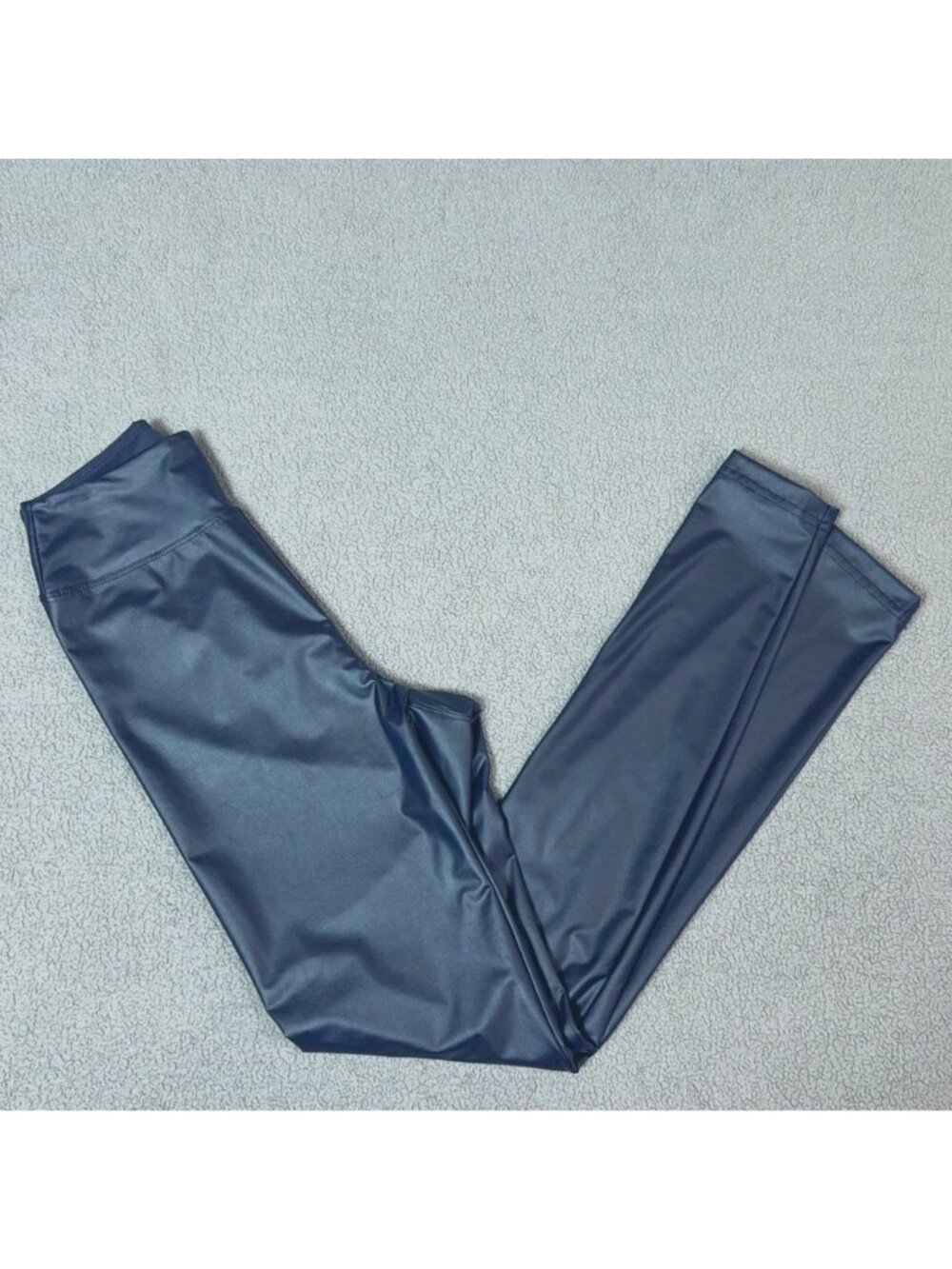 Offline By Aerie Womens Real Luxe Faux Leather Leggings Dark Blue Size S NWT - Picture 11 of 13